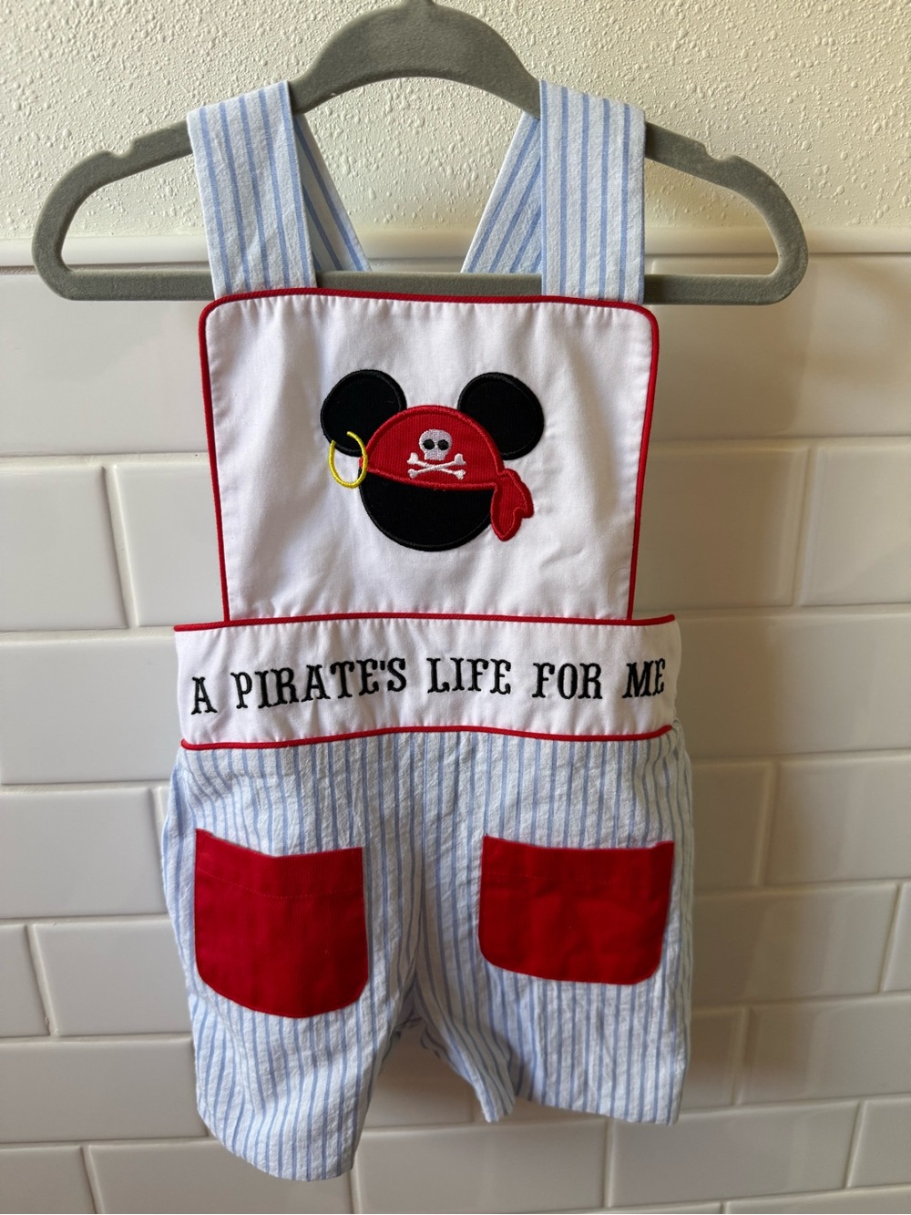 Mickey Pirate-Print Striped Romper - Disney cruise